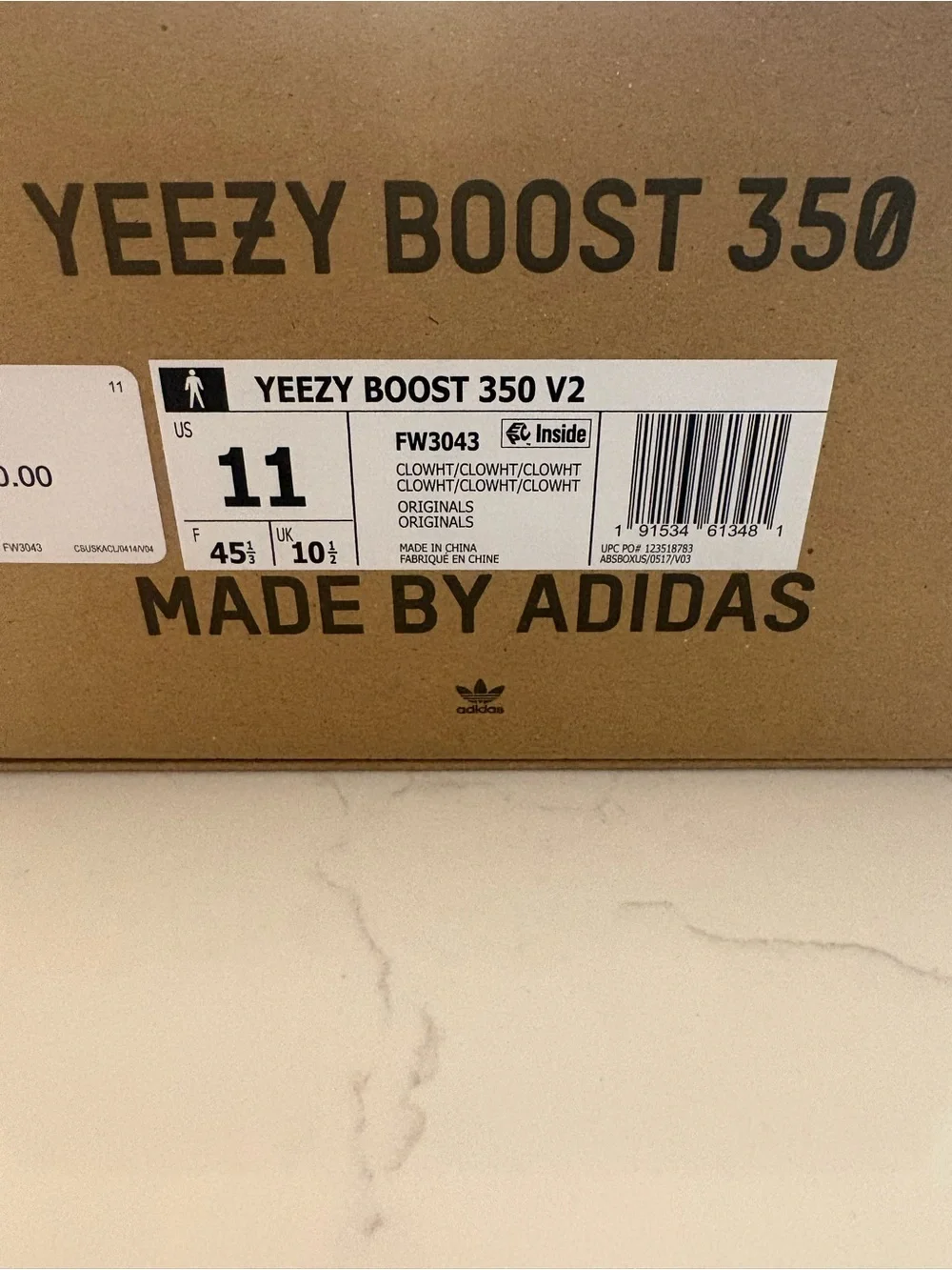 Men’s Adidas Yeezy Boost 350 V2 Cloud White Size 11